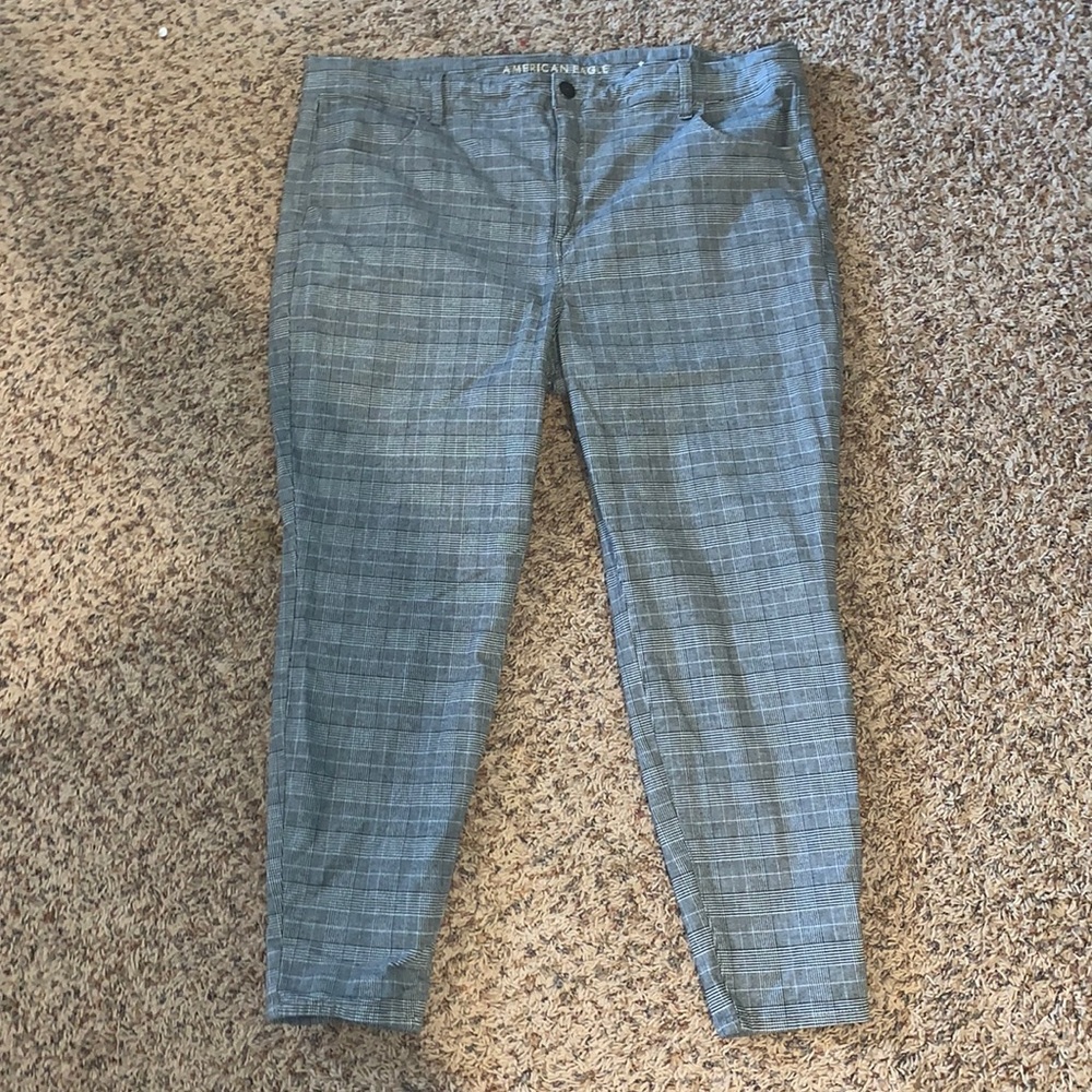 American Eagle plaid skinny jeans